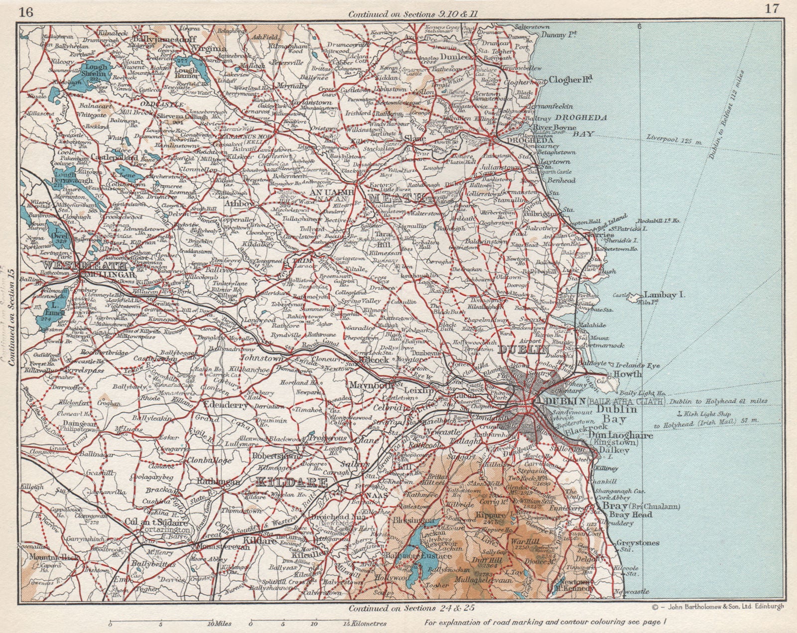 LEINSTER. Dublin Kildare Westmeath Meath Wicklow. Vintage map plan. Ireland 1962